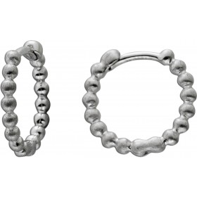 Platin 950 Kugel Klappcreolen 13mm mattiert massiv