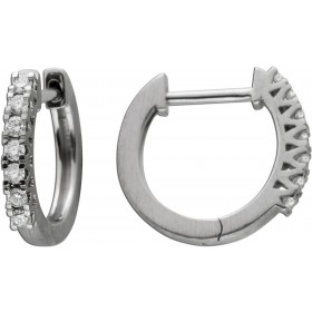 Brillant Creolen 14mm Platin 950 Natur Diamanten 0.20ct