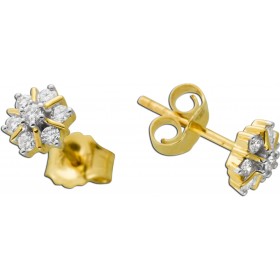 Diamant Ohrstecker Gold 585 14K Natur Diamanten 0.18ct
