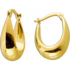 Creolen Ohrringe Gelbgold 333 8K 21mm Klapp Scharnier 