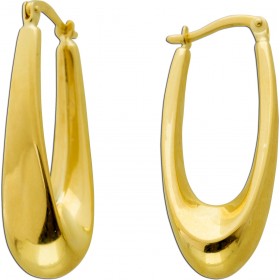 Creolen Ohrringe Gelbgold 333 8K 33mm Klapp  Scharnier