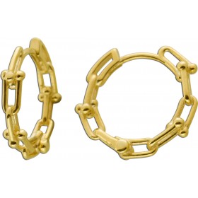 Creolen 18mm Gelbgold 333 8 Karat Scharnierverschluss 