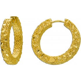 Creolen Gelbgold 333 8K 21mm Klapp Scharnier