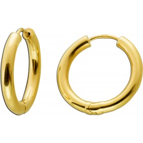 Creolen 21mm Gelbgold 333 8K automatischer Verschluß