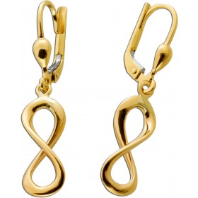 Infinity Ohrhänger Gelbgold 333 8 Karat Unendlichkeit