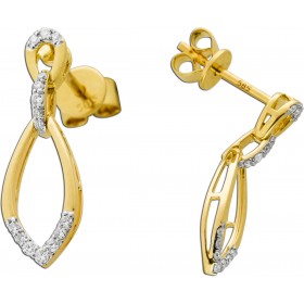 Brillant Ohrstecker Gold 585 14K Natur Diamanten 0.13ct