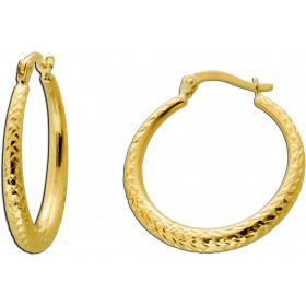 Creolen Gelbgold 333 8K 25mm Klapp Scharnier