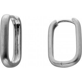 Platin 950 Ovale Klapp Creolen 