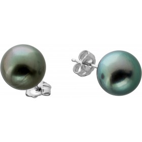 Tahiti Perlen Ohrstecker Weißgold 585 14K Perlen 10.5mm