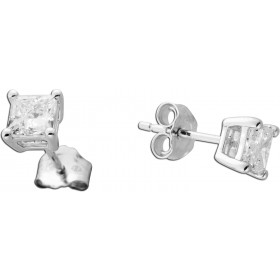 Brillant Ohrstecker 1ct Princess Cut Weissgold 585 14K Lab Grown