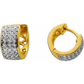 Brillant Creolen 0.40ct Gold 585 14K Lab Grown Brillanten IGI