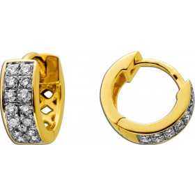 Diamant Creolen 0.25ct Gold 585 14K Lab Grown Brillanten IGI