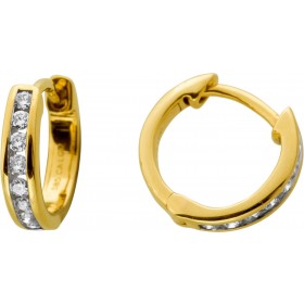 Diamant Creolen 0.25ct Gold 585 14K Lab Grown Brillanten IGI