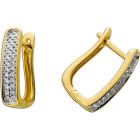 Diamant Creolen 0.25ct Gold 585 14 Karat Lab Grown Brillanten IGI