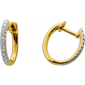 Diamant Creolen 0.25ct Gold 585 14 Karat Lab Grown Brillanten IGI