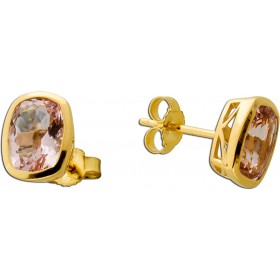 Morganit Ohrstecker Gold 585 14K rosa Edelsteine 2.20ct