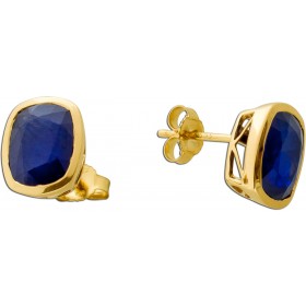 Saphir Ohrstecker Gold 585 14K blaue Natur Edelsteine 5.8ct