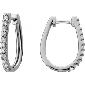 Creolen Hoops Platin 950 Natur Diamanten 0.25ct