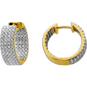 Brillant Creolen 2ct. Gold 585 14K Lab Grown Diamanten IGI Zertifikat