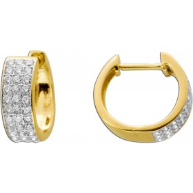 Diamant Creolen 0.75ct Gold 585 14K Labor Diamanten IGI Zertifikat