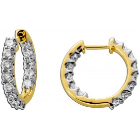 Diamant Creolen 2ct Gold 585 14K Lab Grown Diamanten IGI Zertifikat