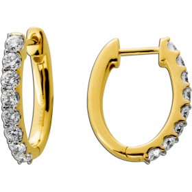 Brillant Creolen 1ct Gold 585 14K Lab Grown Diamanten IGI Zertifikat