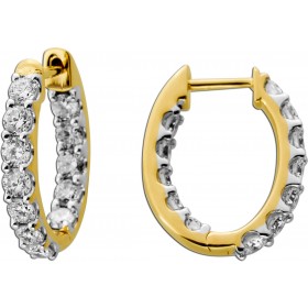 Diamant Creolen 2ct Gold 585 Lab Grown Diamanten IGI Zertifikat