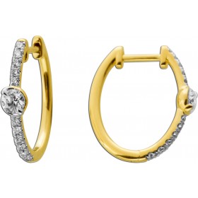 Diamant Creolen 0.50ct Gold 585 14K Lab Grown Diamanten