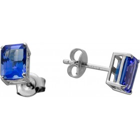 Tansanit Ohrstecker Platin 950 blaue Natur Edelsteine 1.90ct