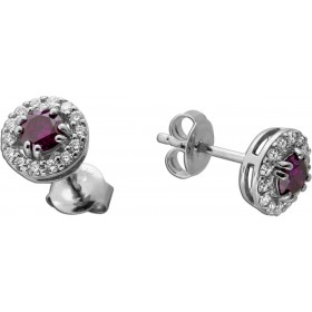 Brillant Ohrstecker Platin 950 pinke weisse Natur Diamanten 0.75ct