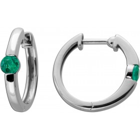 Smaragd Creole Platin 950 grüne Natur Edelsteine 0.50ct