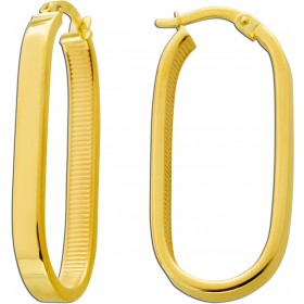 Ovale Hoops Creolen Gold 333 8 Karat halbmassiv