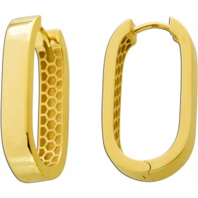 Ovale Creolen Hoops Gold 333 8 Karat halbmassiv