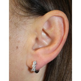 Diamant Creolen Weißgold 585 14K Lab Grown Diamanten 1ct.