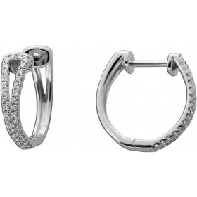 Diamant Creolen Weißgold 375 9K Lab Grown Diamanten 0.20ct