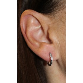 Brillant Creolen Weißgold 375 9K Lab Grown DIamanten 0.15ct