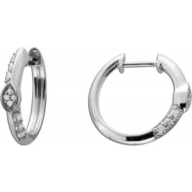 Brillant Creolen Weißgold 375 9K Lab Grown DIamanten 0.15ct