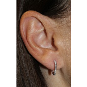 Brillant Creolen Weißgold 375 9K Lab Grown Diamanten 0.10ct