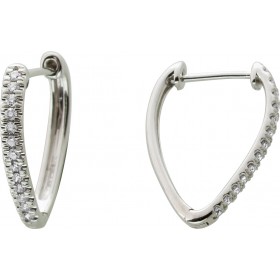 Brillant Creolen Weißgold 375 9K Lab Grown Diamanten 0.10ct