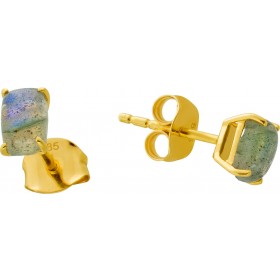 Labradorit Ohrstecker Gelbgold 14K 585 nat Labradorite 1.40ct. 