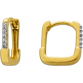 Brillant Creolen Gold 375 9K Natur Diamanten 0.05ct