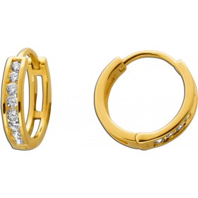 Brillant Creolen Gold 375 9K Lab Grown Diamanten 0.16ct