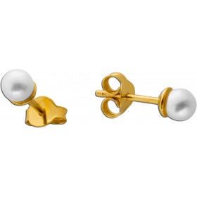 Perlen Ohrstecker 4mm Gold 375 9K Süßwasser Zuchtperlen