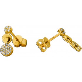 Diamant Ohrstecker Gold 585 14K Natur Diamanten 0.18ct