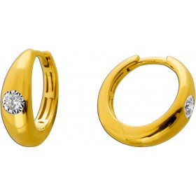 Diamant Creolen Gold 375 9K Lab Grown Diamanten 0.14ct