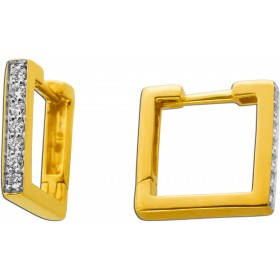 Diamant Creolen Gold 375 9K Labor Diamanten 0.25ct 