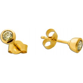 Diamant Ohrstecker Gold 585 14K gelbe Natur Diamanten 0.50ct behandelt