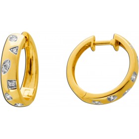 Diamant Creolen Gold 333 8K Lab Grown Diamanten 0.33ct