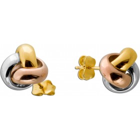 Trinity Ohrstecker Gold Weißgold Rosegold 333 8K Knoten Design