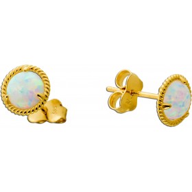 Opal Ohrstecker Gold 585 14K Natur Opal Edelsteine 1.0ct